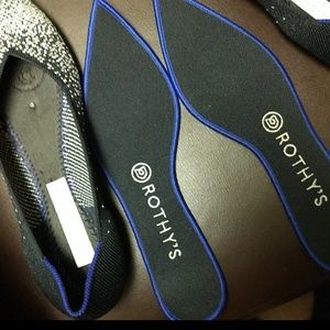 Rothys metallic and Black